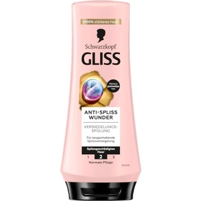 Afbeelding van Gliss Kur Antisplinterwonder conditioner (200 ml), herstelt beschadigde vezels voor duurzame afdichting en perfecte ontwarring