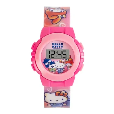 Afbeelding van Kids Euroswan Hello Kitty digitaal horloge en vrienden meisje siliconen armband, Roze, modern, Modern