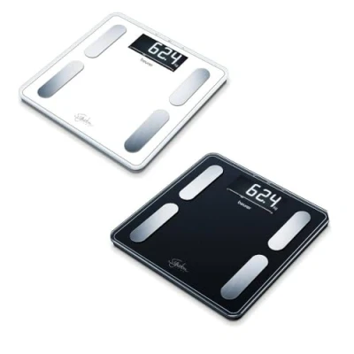 Afbeelding van Beurer BF 400 Signature Line Black Personenweegschaal Lichaamsanalyse Tot 200 kg BMI/BMR/AMR 31 x cm XL verlicht display 10 Gebruikers Veiligheidsglas 5 Jaar garantie Zwart