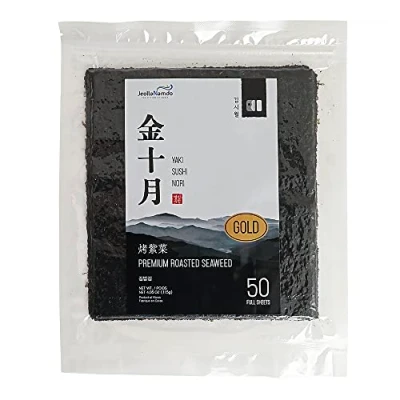 Afbeelding van Premium geroosterd zeewier/Sushi/Nori (50 vellen compleet, 115 g verpakking)