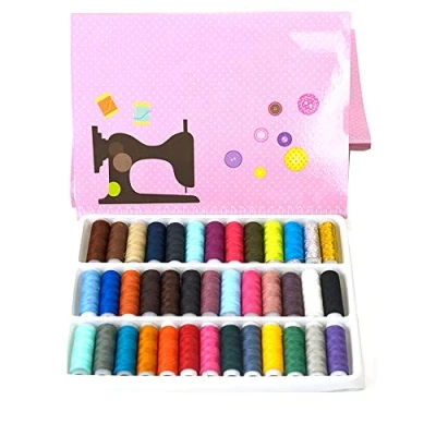 Afbeelding van E Goal 39 kleuren polyester naaigarenspoelen voor prikken, met de hand naaien, machinaal naaien