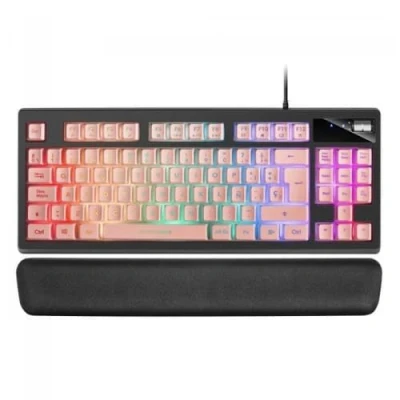 Image de Clavier Mars Gaming MKAXPES Filaire QWERTY ES Rose