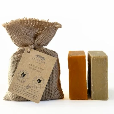 Image de Organique Naturel Végétalien Traditionnel Fait À La Main Antique Savon Bittim + D&#039;Alep Aucun Produit Chimique!
