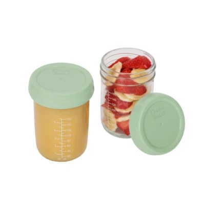 Afbeelding van Badabulle Bewaarpotjes Badabowls Glas 2 Stuks