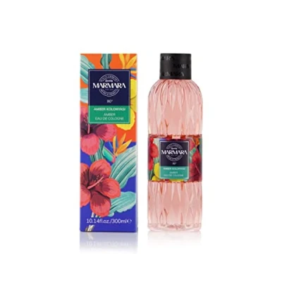 Afbeelding van MARMARA BEAUTY Amber Eau de Cologne 300 ml 80 alcohol verfrissende geur voor vrouwen geurwater verfrissend houtachtig en kruidig EDC Women kalmerend