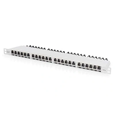 Afbeelding van Digitus Patch Panel 24 poorten Netwerkpatchpaneel 483 mm (19) CAT 6A, 6a (losse kabel 7) 0.5 HE Zwart