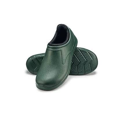 Afbeelding van ESTRO K040S Tuinklomp voor heren tuinschoenen dames, tuinklompen heren, klomp van kunststof Donkergroen