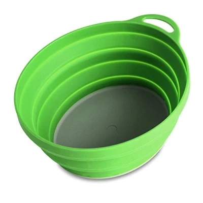 Afbeelding van Lifeventure Siliconen Ellipse FlexiBowl (Groen) Camping Bowl Unisex Volwassenen
