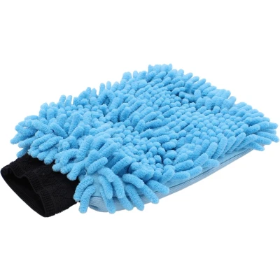 Afbeelding van Washandschoen Microvezel &#039;&#039;Rasta&#039;&#039; Blauw