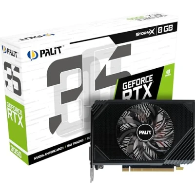 Afbeelding van Palit Nvidia GeForce RTX 3050 Videokaart 8 GB GDDR6 RAM PCI Express, HDMI, DisplayPort, DVI