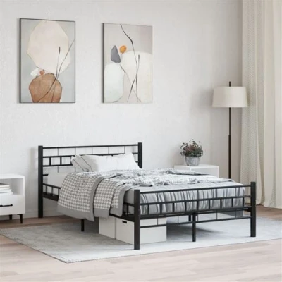 Afbeelding van Bedframe staal zwart 140x200 cm