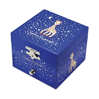 Afbeelding van Sophie de giraf Muziekdoosje Stars Baby muziekdoos Kraamcadeau Babyshower cadeau 10.5x10.5x8.5 cm Glow in the dark