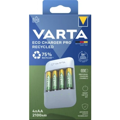 Afbeelding van Varta Eco Charger Pro Batterijlader NiMH AAA (potlood), AA (penlite)