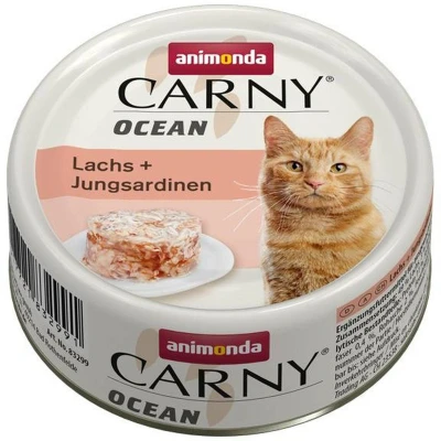 Afbeelding van animonda Carny Ocean 12 x 80 g Kattenvoer Zalm + Jonge sardientjes