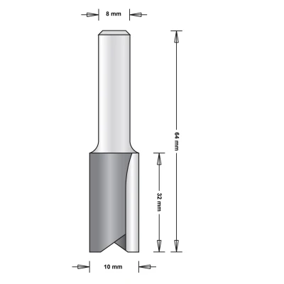 Afbeelding van Hitachi 8 mm groeffrees 10 x 32 64mm