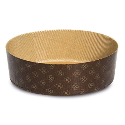 Afbeelding van Guardini, Monouso, 3 Panettone wegwerpvormen Ø 19 cm hoeveelheid deeg max. 750 g, bakpapier, kleur beige