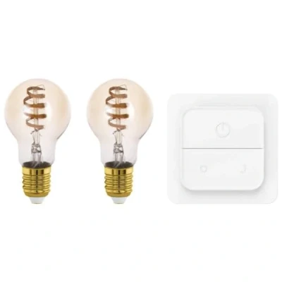 Afbeelding van EGLO connect.z Smart Starterspakket 2x E27 LED Lampen Wall Switch Instelbaar wit licht Dimbaar Zigbee
