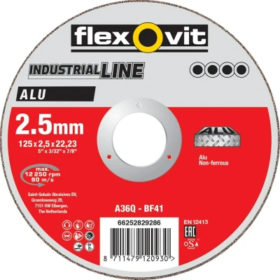 Afbeelding van Flexovit doorslijpschijf vlak alu 125x1mm
