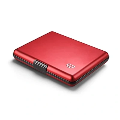 Afbeelding van ÖGON Smart Wallets BS Red portemonnee Big Stockholm Wallet, aluminium geanodiseerd, rood (rood)