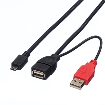 Image de Roline Câble d&#039;alimentation / USB Micro de type B (M) pour B, (alimentation uniquement) 1 m noir
