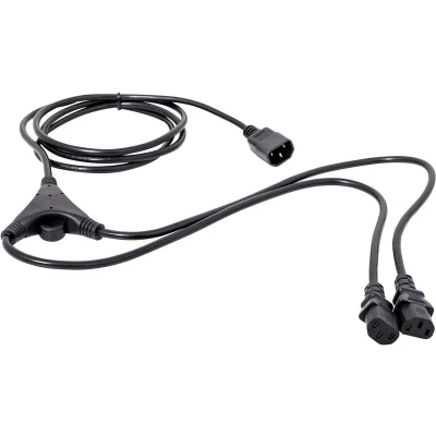 Afbeelding van HAWA 1008273 Apparaat (koud) Y kabel Zwart 5.00 m