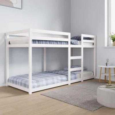 Afbeelding van Stapelbed 80x200 cm massief grenenhout wit