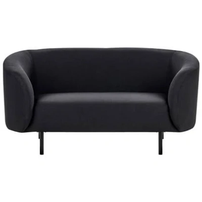 Afbeelding van LOEN Tweezitsbank Zwart Polyester