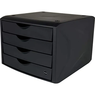 Afbeelding van Helit The Green Chameleon ladenbox van gerecycled kunststof (Blauer Engel gecertificeerd) antraciet / zwart (H6429595)