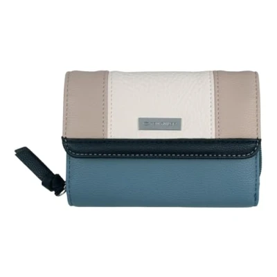 Afbeelding van TOM TAILOR Juna, damesportemonnee, 14 x 10 4 centimeter (b h l), Denim Blauw
