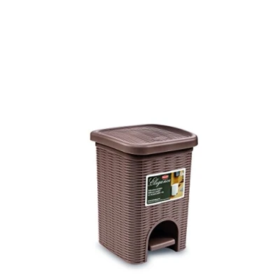 Afbeelding van Rubbish bin Stefanplast 30101 Black Beige 6 L