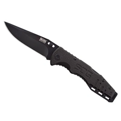 Afbeelding van SOG Knives Salute Black PE Clampack Zakmes Zwart