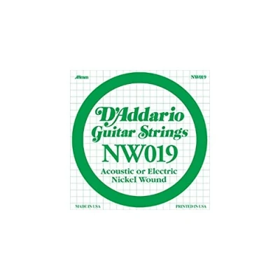Afbeelding van D&#039;Addario NW019 nikkel omwonden Enkele snaar voor gitaar