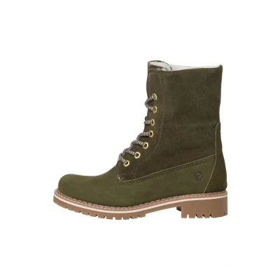 Afbeelding van Tamaris Snowboots, Dames, Maat: 37, Olive Leer