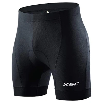 Afbeelding van XGC Fietsonderbroek voor heren, fietsbroek met elastische ademende 4D gel zitkussen hoge dichtheid, Black_black, M