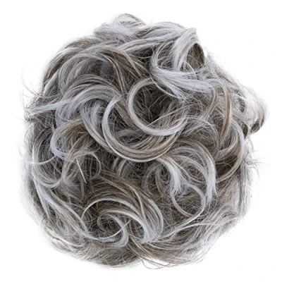 Afbeelding van Prettyshop G24E Scrunchie haarverlenging voor bruiloften, volumineuze krullen, slordig, lichtbruin