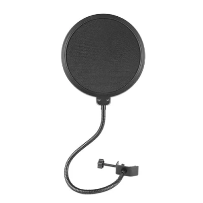 Afbeelding van PIQIUQIU Anti popbescherming, popfilter voor microfoon, met 360 flexibele zwanenhals en stabiliserende arm, 15,2 cm