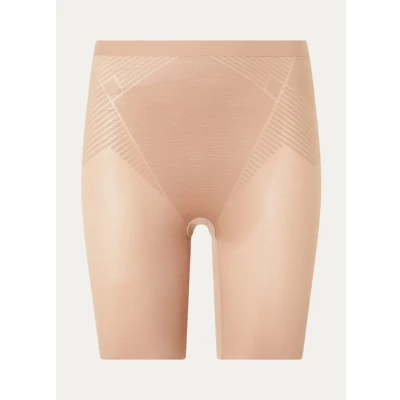 Afbeelding van Spanx Thinstincts 2.0 Midthigh Short Shapewear, Dames, Maat: 42 44, Café au lait