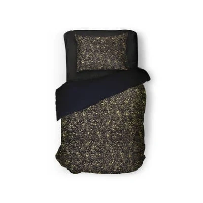 Afbeelding van Eleganzzz Dekbedovertrek Foil Velvet Black 140x200/220cm 100% Eenpersoons dekbedovertrekken