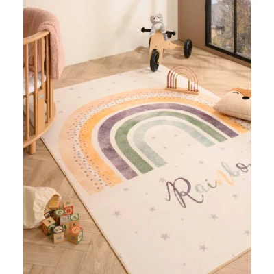 Afbeelding van Kindervloerkleed Joy Regenboog Crème 140x200 Cm