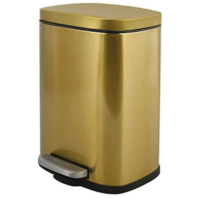 Afbeelding van Spirella Pedaalemmer Venice goud 5 liter metaal L21 x H30 cm soft close toilet/badkamer