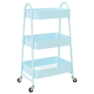Afbeelding van Opbergtrolley 3 laags 42x41,5x77 cm staal blauw