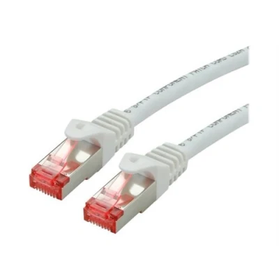 Image de Roline Cordon de raccordement RJ 45 (M) pour 1.5 m SFTP, PiMF CAT 6 sans halogène, moulé, bloqué blanc