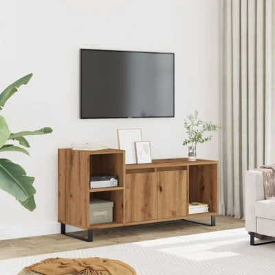 Afbeelding van vidaXL Tv meubel 100x35x55 cm bewerkt hout artisanaal eikenkleur