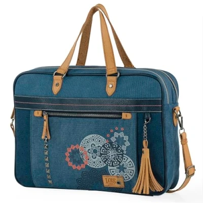 Afbeelding van Lois Computertas voor dames. Documententas Laptoptas dames werktas dames, multifunctioneel, 310539, blauw, Messenger Bag