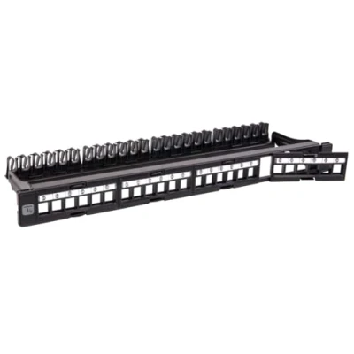 Afbeelding van Techly 368567 Patch panel na 24 moduły Keystone, 1U, Rack 19&#039;&#039;