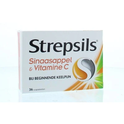 Afbeelding van Strepsils Zuigtablet met Sinaasappel en Vitamine C