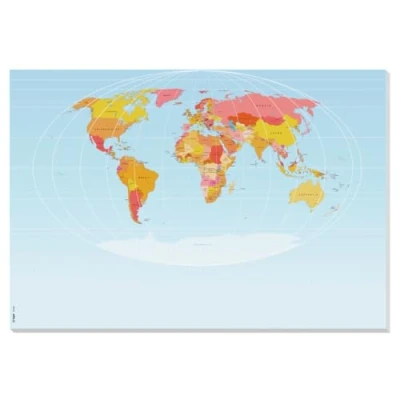 Afbeelding van Sigel Si Ho560 Designonderlegger Wereldkaart. Engels