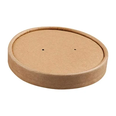 Afbeelding van Colpac 500 recyclebare deksels van kraftpapier voor soepkopjes, 450 ml
