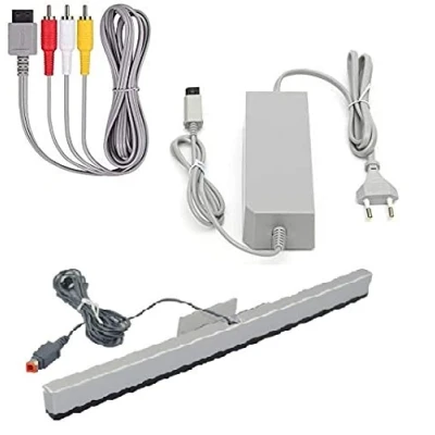 Afbeelding van DARLINGTON &amp; Sohns Kabelset voor Nintendo Wii, inclusief oplaadkabel, voeding en scart tv kabel, sensorstang, AC adapter