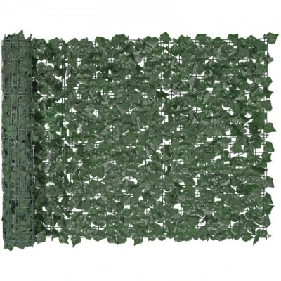 Image de VEVOR Haie Artificielle 99x249 cm Brise Vue Clôture de Lierre Artificiel Intimité Support en Tissu Maillé et Joint Renforcé Déco Fausses Feuilles pour Jardin, Extérieur, Cour, Balcon, Terrasse, Patio